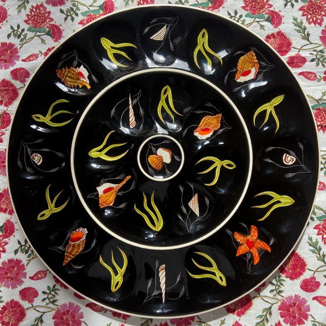 French Majolica Oyster Platter by Henriot Quimper, 1970s For Sale - Image 9 of 9