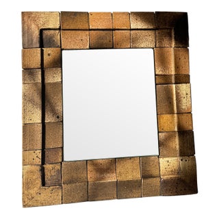 1960s Ceramic Mirror by Jean & Jeannine Palloure For Sale