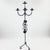 Metal Hand Forged Iron Floor Candelabra 47″ (120cm) Antique Copper Patina 4-Arm 5-Candle Classic Scroll Holder Decor For Sale - Image 7 of 8