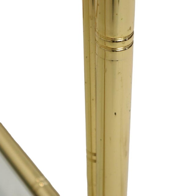 Metal Hollywood Regency Faux Bamboo and Glass Bar Cart by Orsenigo, Italy, 1970s For Sale - Image 7 of 13