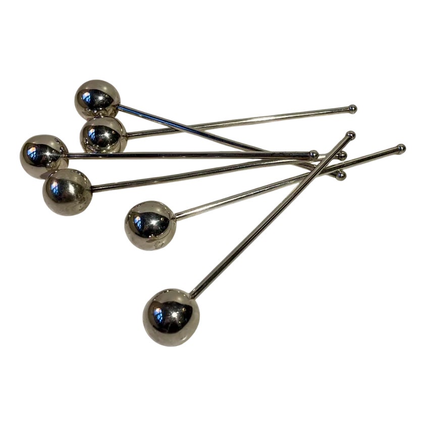 Mid-Century Modern Danish Drink Stirrers from Absa, 1960s, Set of 6 ...