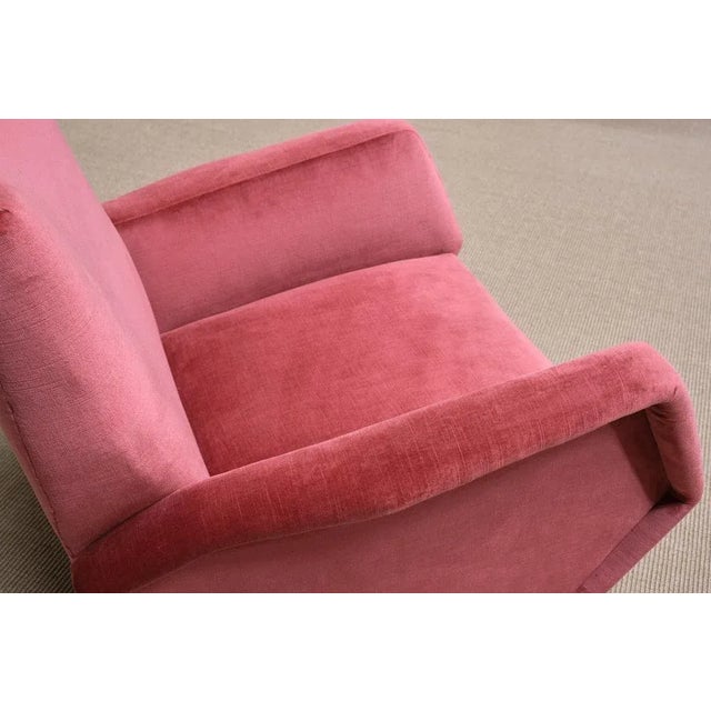 Set of Vintage Chairs in Coral Red Velvet and Beech by Gio Ponti for Asko, 1950s For Sale - Image 16 of 17