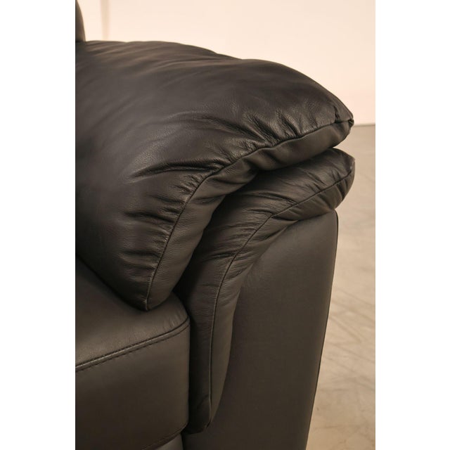 Italsofa Contemporary Black Leather Club Chair For Sale - Image 10 of 18