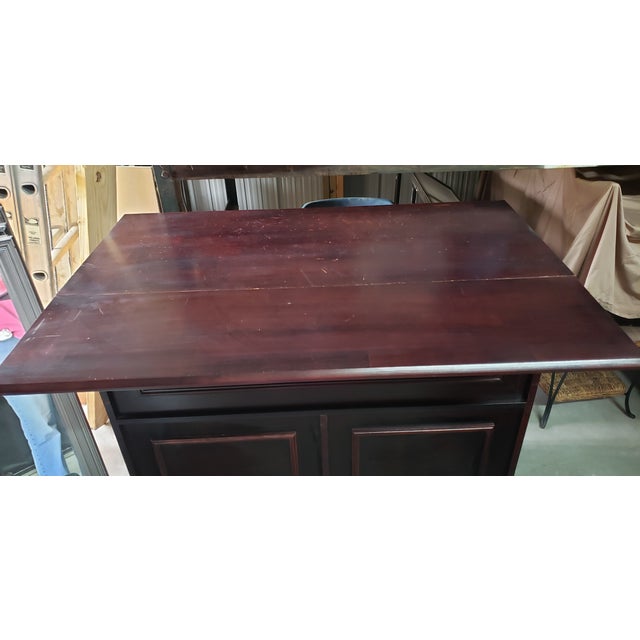 Vintage MidCentury Modern Cherry Wood Bar Chairish