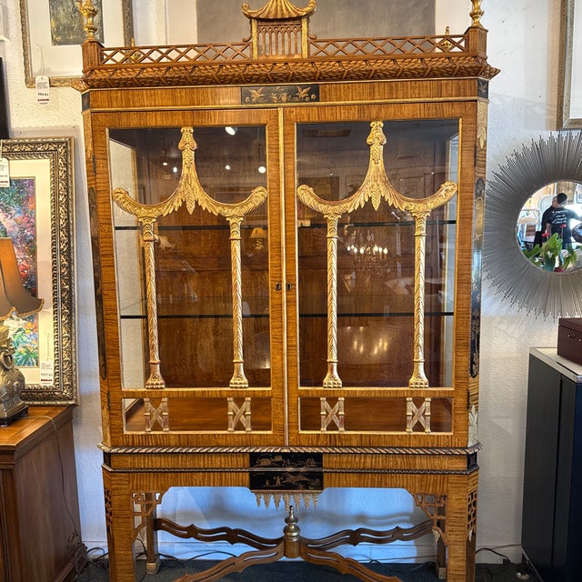 Burton Ching George III Style Vitrine Cabinet For Sale - Image 12 of 12