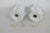 White Mid 20th Century White Ceramic Salt and Pepper Shakers 2pc Pair Laughing Buddha Figurines For Sale - Image 8 of 10