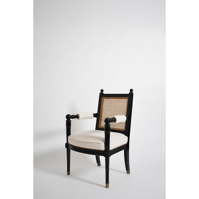 Pair of Jansen armchairs, 1970s. Height: 98 cm - 38.58 in Length: 62 cm - 24.41 in Width: 57 cm - 22.44 in Seating height:...