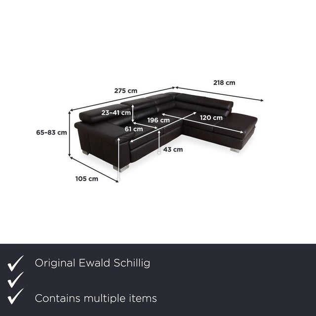 This set consists of a corner sofa and a matching ottoman from the Courage series by Ewald Schillig, forming a complete...