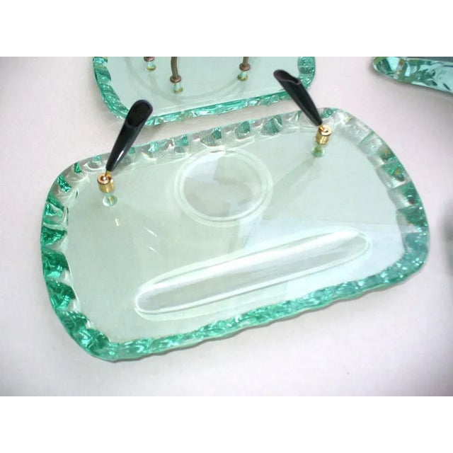 1930s Crystal Tabletop Set by Pietro Chiesa for Fontana Arte, 1930s, Set of 4 For Sale - Image 5 of 10
