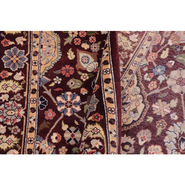 Textile Shabby Chic 1990's Pak-Persian Aubergine/Aubergine Wool Rug - 3'1'' X 5'1'' For Sale - Image 7 of 9