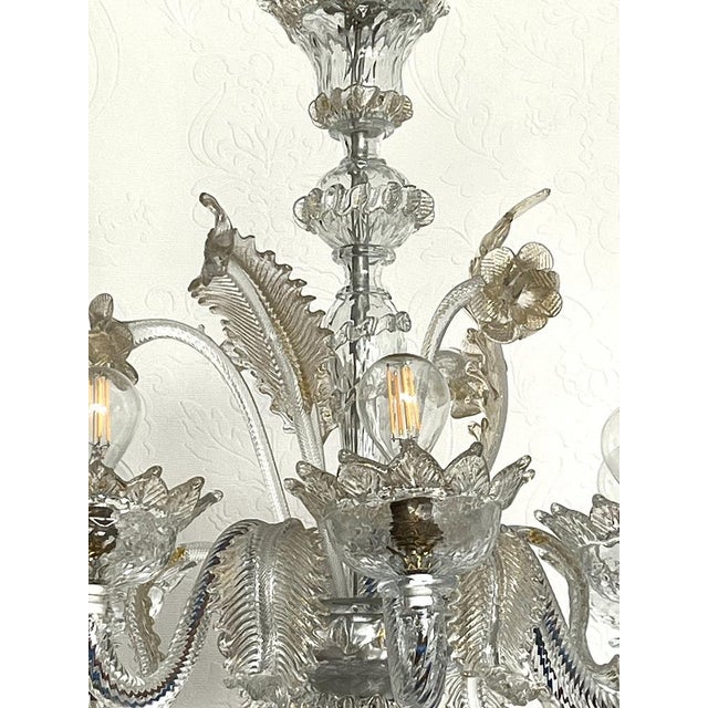 Gold Murano Glass Chandelier from Made Murano Glass, 1950s For Sale - Image 8 of 16