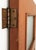 Mid-Century Paneled Wood Interior Door With Reeded Glass Inserts & Original Hardware For Sale - Image 4 of 4
