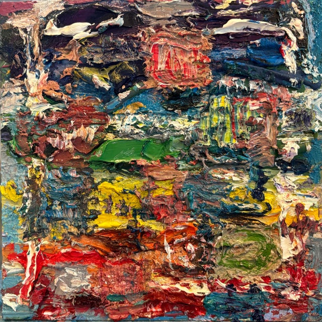 Wood Abstract Colors, Oil Painting, Art, by Van Ness For Sale - Image 7 of 8