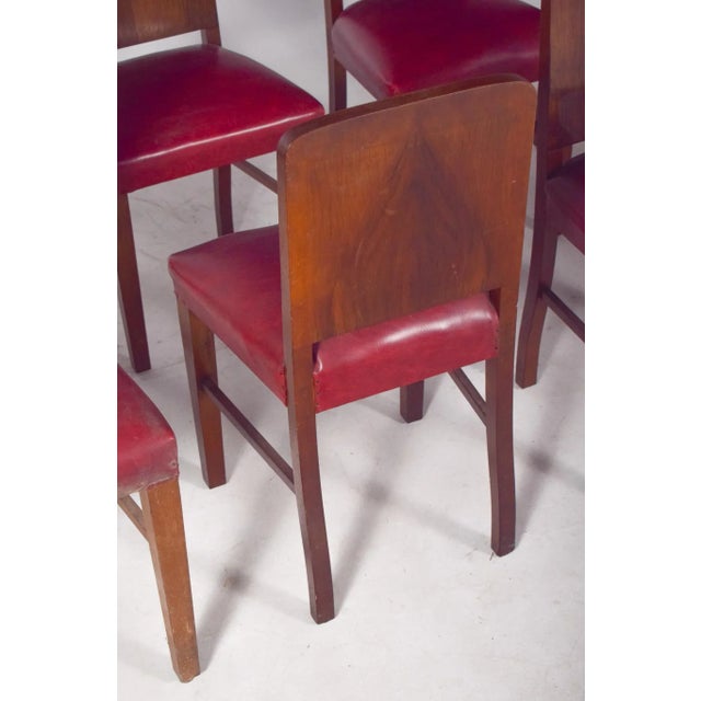 Portuguese Art Deco Style Dining Chairs, 1940s, Set of 8 For Sale - Image 9 of 11