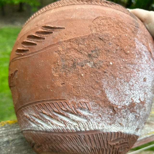 Vintage Terracotta Hand Thrown Planter For Sale - Image 4 of 12