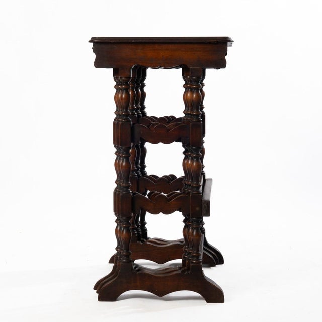 Wood Late 19th Century Walnut Nesting Tables For Sale - Image 7 of 17