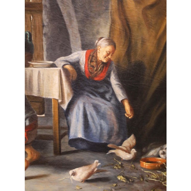 Late 20th Century Italian Oil Painting After Torriglia L’Altalena For Sale In Dallas - Image 6 of 12