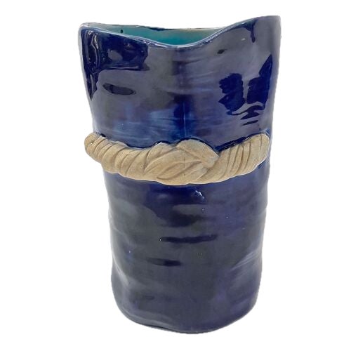 Antique Majolica Rope Pitcher For Sale - Image 4 of 7