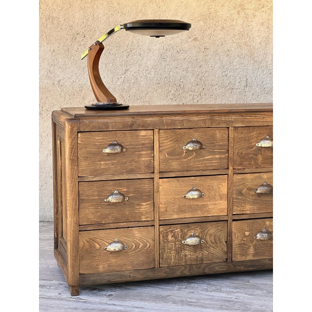 Vintage Counters in Oak, 1920s, Set of 2 For Sale - Image 10 of 12