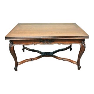 Early 20th Century French Country Oak Refectory Dining Table For Sale