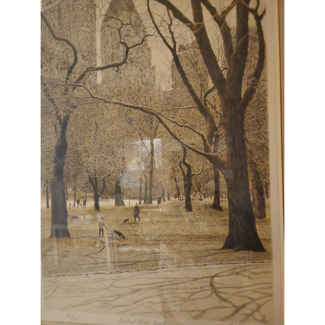Signed Altman, Central Park South Perfect reflection of time in New York City