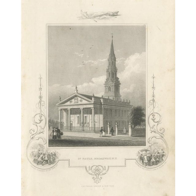 Brown A. J. Davis, St. Pauls Chapel, 1850, Paper For Sale - Image 8 of 8