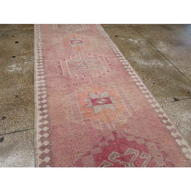 Mid 20th Century Galerie Shabab Collection Mid-20th Century Turkish Anatolian Long Runner For Sale - Image 5 of 9