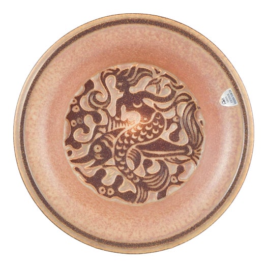 Stoneware Bowl with Mermaid and Fish Motif by Michael Andersen, 1960s-1970s For Sale