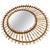 Mid-Century Modern Mid Century Spanish Sunburst Or Flower Shaped Mirror In Rattan For Sale - Image 3 of 6