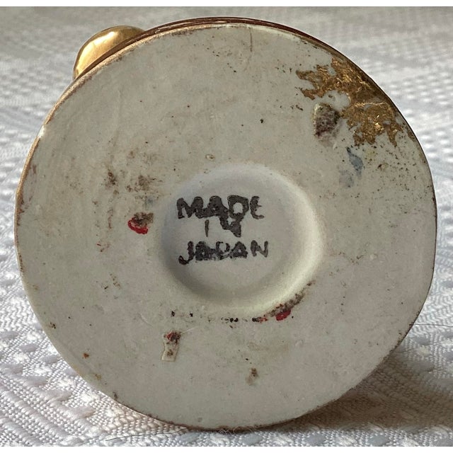 Antique Japanese Satsuma Porcelain Figurine, Hand-Painted Kimono, 5 3/8” Tall For Sale - Image 10 of 10