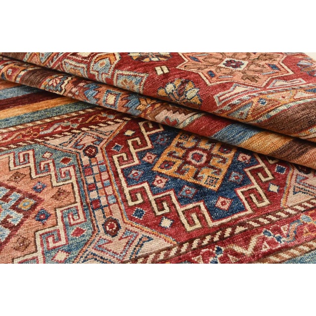 Textile Fine Khorjin Rug 8’4” X 9’8” Multicolor Wool Tribal Hand-Knotted Carpet For Sale - Image 7 of 13