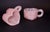 Late 20th Century Valentine's Natural Rose Quartz Pink Heart Shaped Cups Pair For Sale - Image 5 of 13