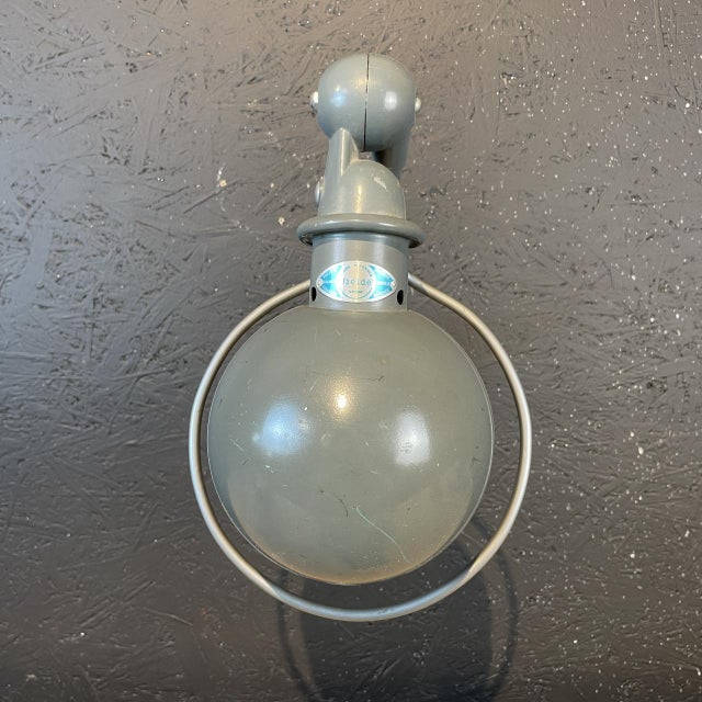 1950s Vintage Grey Jielde Wall Light from Jean-Louis Domecq, 1950s For Sale - Image 5 of 7