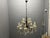 Vintage Bronze Crystal Chandelier 15 Lights, 1950s For Sale - Image 11 of 13