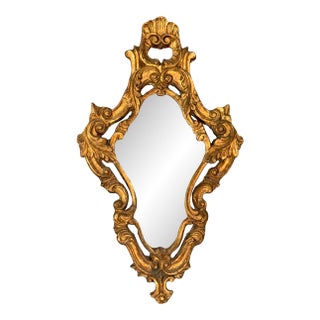 Mid 20th Century Vintage Italian Florentine Rococo Revival Gilt Mirror For Sale