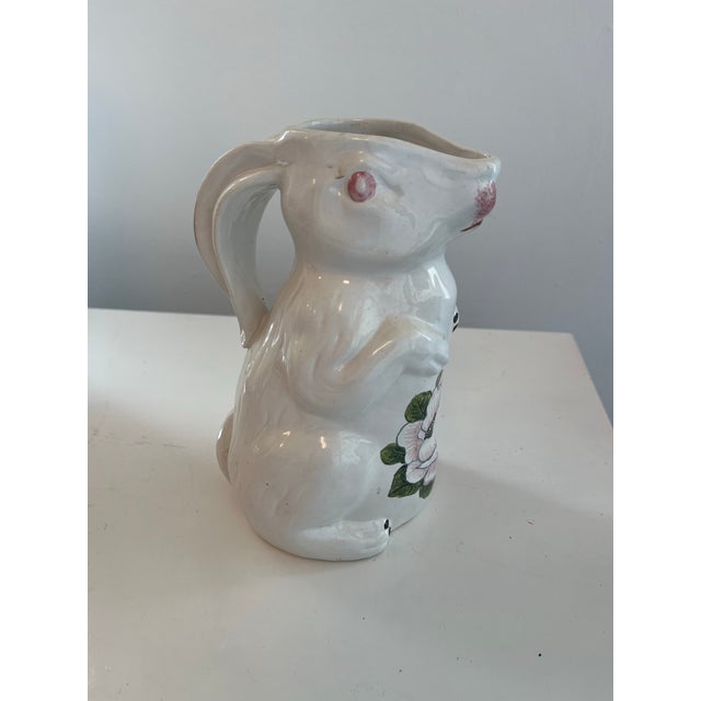 1970s 1970s Italian Faience Rabbit-Form Pitcher For Sale - Image 5 of 8