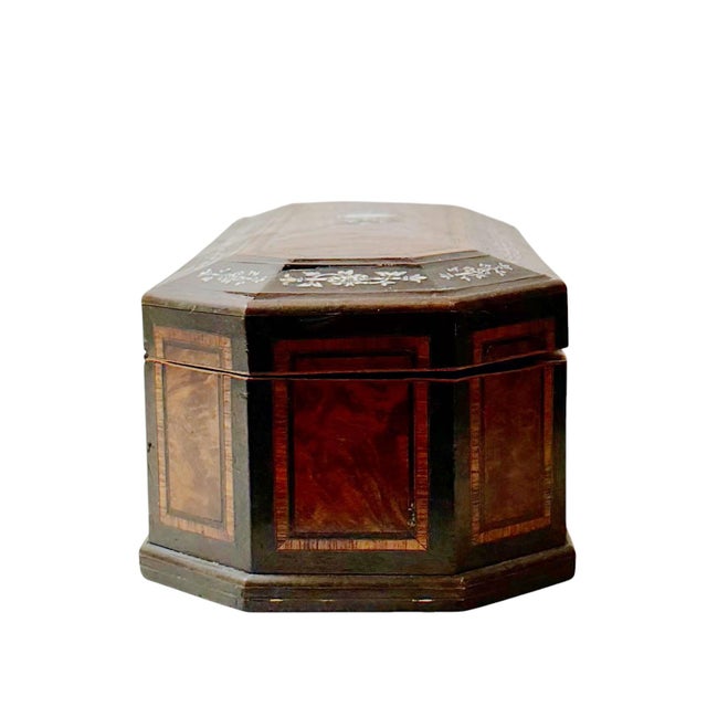 French 19th Century French Napoleon III Jewelry Box With Original Key For Sale - Image 3 of 8