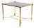 Maison Jansen Brass Side Table With Gilt and Ebonized Top For Sale