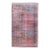 Vintage Distressed Geometric Red Wool Rug For Sale