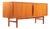 Danish Bernhard Pedersen & Son Teak Credenza With Tambour Doors For Sale