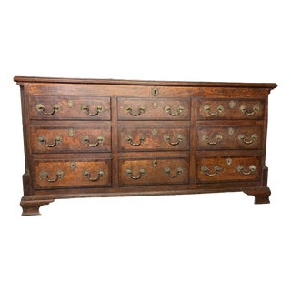 Antique George III Oak Lancashire Mule Chest For Sale