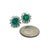 2010s Natural Emerald Diamond Stud Earrings 14k W Gold 3.14 TCW Certified For Sale - Image 5 of 7