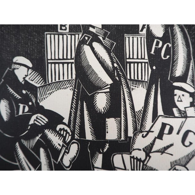 Jean-Emile Laboureur, Prisoners Resting, Engraved Wood For Sale - Image 4 of 6