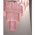 Glass Contemporary Murano Glass Sputnik Chandelier, Mazzega Venini Barovier Style in Pink Strip Color For Sale - Image 7 of 7