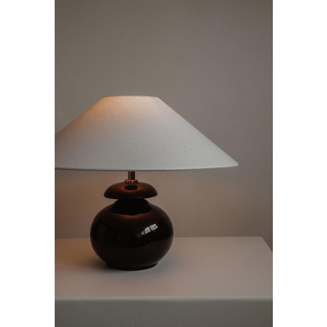 Mid-Century Modern Ceramic The Eclipse Table Lamp For Sale - Image 3 of 7