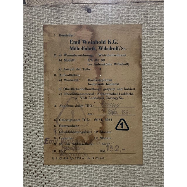 White Vintage Pantry Cabinet in Pine For Sale - Image 8 of 9