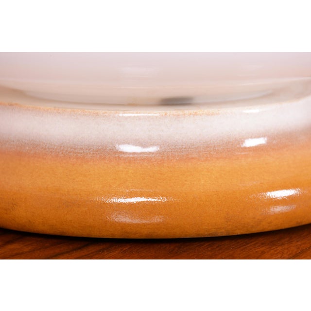 Mid-Century Modern Table Lamps in Ceramic and Opal Glass, 1950s, Set of 2 For Sale - Image 6 of 14