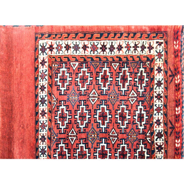Early 20th Century Persian Yamut Bag Face Rug For Sale - Image 12 of 14