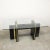 1970s Vintage Hollywood Regency Black Lacquered Dining Table with Gold Trim and Glass Top For Sale - Image 5 of 14