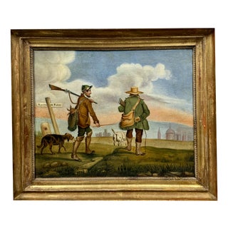 Return from the Hunt 1850, 1800s, Oil on Canvas, Framed For Sale